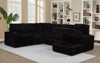 Devonshire Sleeper Sectional Sofa Storage Chaise Black — product view 3