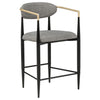 Tina Fabric Upholstered Counter Chair Grey (Set of 2) — product view 3