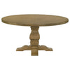 Florence Round 60-inch Wood Dining Table Rustic Honey — product view 3
