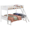 Littleton Wood Twin Over Full Bunk Bed White — product view 3