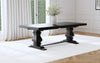 Florence 126-inch Extension Dining Table Distressed Black — product view 3