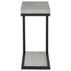 Beck Engineered Wood C-Shape Sofa Side Table Cement — product view 3