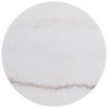 Jason Round White Marble Top Side End Table Honey Brown — product view 3