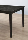 Louise Rectangular 78-inch Extension Leaf Dining Table Black — product view 3