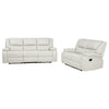 Camila 2-piece Upholstered Reclining Sofa Set White — product view 3