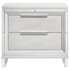 Marmore 2-drawer Nightstand Bedside Table White — product view 3