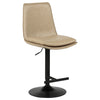 Eldridge Faux Leather Upholstered Adjustable Bar Stool Coffee Tan — product view 3