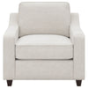 Christine Upholstered Sloped Arm Accent Chair Beige — product view 3