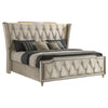 Lorient Eastern King LED Upholstered Bed Ivory and Camel — product view 3
