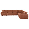 Elysia 6-piece Fabric Upholstered Modular Sectional Sofa Coral — product view 3