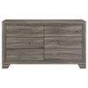 Wright 6-drawer Dresser Cabinet Brown Oak — product view 3