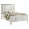 Sandy Beach Wood Queen Panel Bed Cream White — product view 3