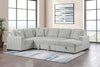 Devonshire Sleeper Sectional Sofa Storage Chaise Grey — product view 3