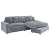Blaine Upholstered Reversible Chaise Sectional Sofa Fog — product view 3