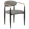 Bradbury Fabric Upholstered Dining Arm Chair Grey (Set of 2) — product view 3
