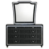 Lorient 8-drawer LED Dresser with Mirror Black — product view 3