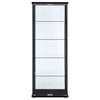 Delphinium 4-Shelf Clear Glass Curio Display Cabinet Black — product view 3