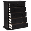 Sumerlin 6-drawer Bedroom Chest of Drawers Black — product view 3