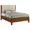 Adderley Queen Wood Panel Bed Cream and Warm Brown — product view 3