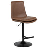 Eldridge Faux Leather Upholstered Adjustable Bar Stool Coffee — product view 3