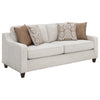 Christine 3-piece Upholstered Sloped Arm Sofa Set Beige — product view 3