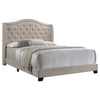 Sonoma Upholstered Queen Wingback Bed Beige — product view 3