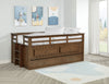 Carlsbad Wood Twin Captains Bed With Trundle Medium Brown — product view 3
