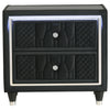 Lorient 2-drawer LED Nightstand with USB Black — product view 3