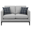 Apperson Upholstered Track Arm Loveseat Light Grey — product view 3