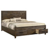 Woodmont Eastern King Storage Bed Rustic Golden Brown — product view 3