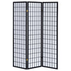 Carrie 3-Panel Room Divider Folding Shoji Screen Black — product view 3
