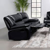 Camila Upholstered Motion Reclining Loveseat Black — product view 3