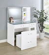 Flora 2-drawer Vanity Set with LED Mirror White High Gloss — product view 3