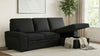 Demko Sleeper Sectional Sofa with Speaker and Storage Chaise Black — product view 3