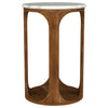 Berkeley Round Marble Top Side Table White and Brown — product view 3