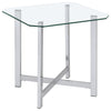 Cronin 3-piece Tempered Glass Top Coffee Table Set Chrome — product view 3
