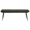 Misty Leather Upholstered Dining Bench Antique Espresso — product view 3