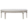 Evangeline Curved Fabric Upholstered Bench Silver Oak — product view 3