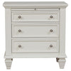 Sandy Beach 3-drawer Nightstand Cream White — product view 3