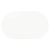Retro Oval 60-inch Wood Top Dining Table White and Chrome — product view 3