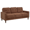 Bowen II 2-piece Fabric Upholstered Track Arm Sofa Set Rust — product view 3