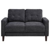 Bowen II Fabric Upholstered Track Arm Loveseat Steel Grey — product view 3