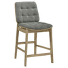 Redbridge Upholstered Counter Chair Grey and Natural Oak (Set of 2) — product view 3