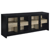 Denison 3-piece Entertainment Center 79-inch TV Stand Black — product view 3