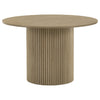 Hamlyn 5-piece Round Wood Dining Set Wheat and Natural Oak — product view 3