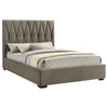 Delsea Upholstered Queen Panel Platform Bed Light Brown — product view 3