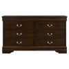 Louis Philippe 6-drawer Dresser Cappuccino — product view 3