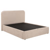 Anders Upholstered Queen Storage Lift Platform Bed Beige — product view 3