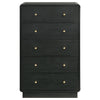 Cavelle 5-drawer Chest of Drawers Black — product view 3