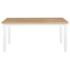 Andrews 66-inch Rectangular Dining Table Light Ash and White — product view 3